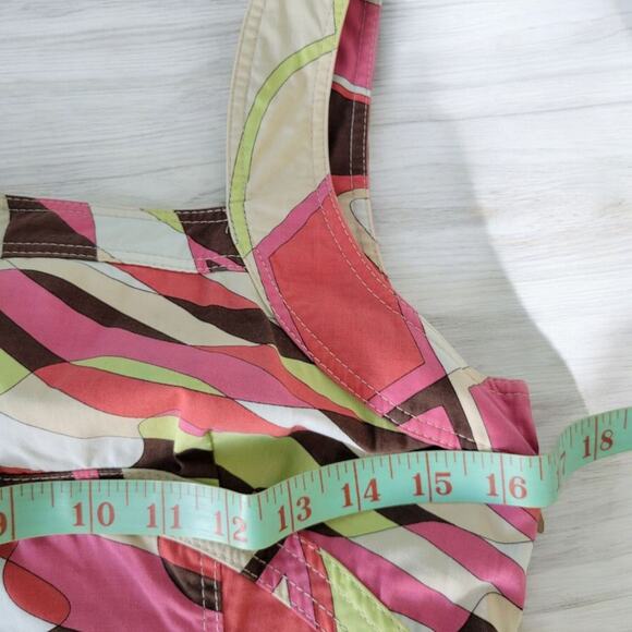 Vintage Emilio Pucci Mid Century Phicodelic Print Dress Size 6 Cotton Jersey - Picture 10 of 16